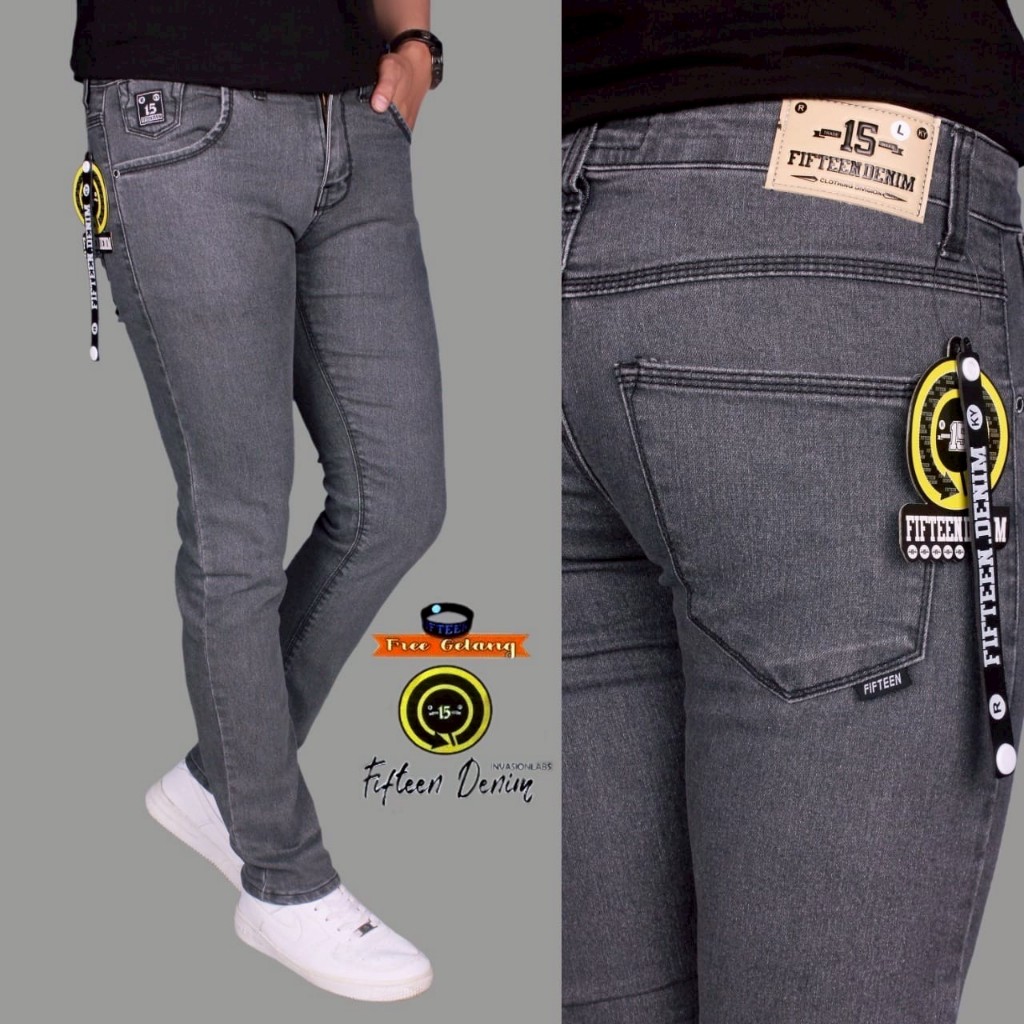 FIFTEEN DENIM - Celana Jeans Pria Slim Fit Streetch Original New Fifteen Denim / Celana Pria Jeans