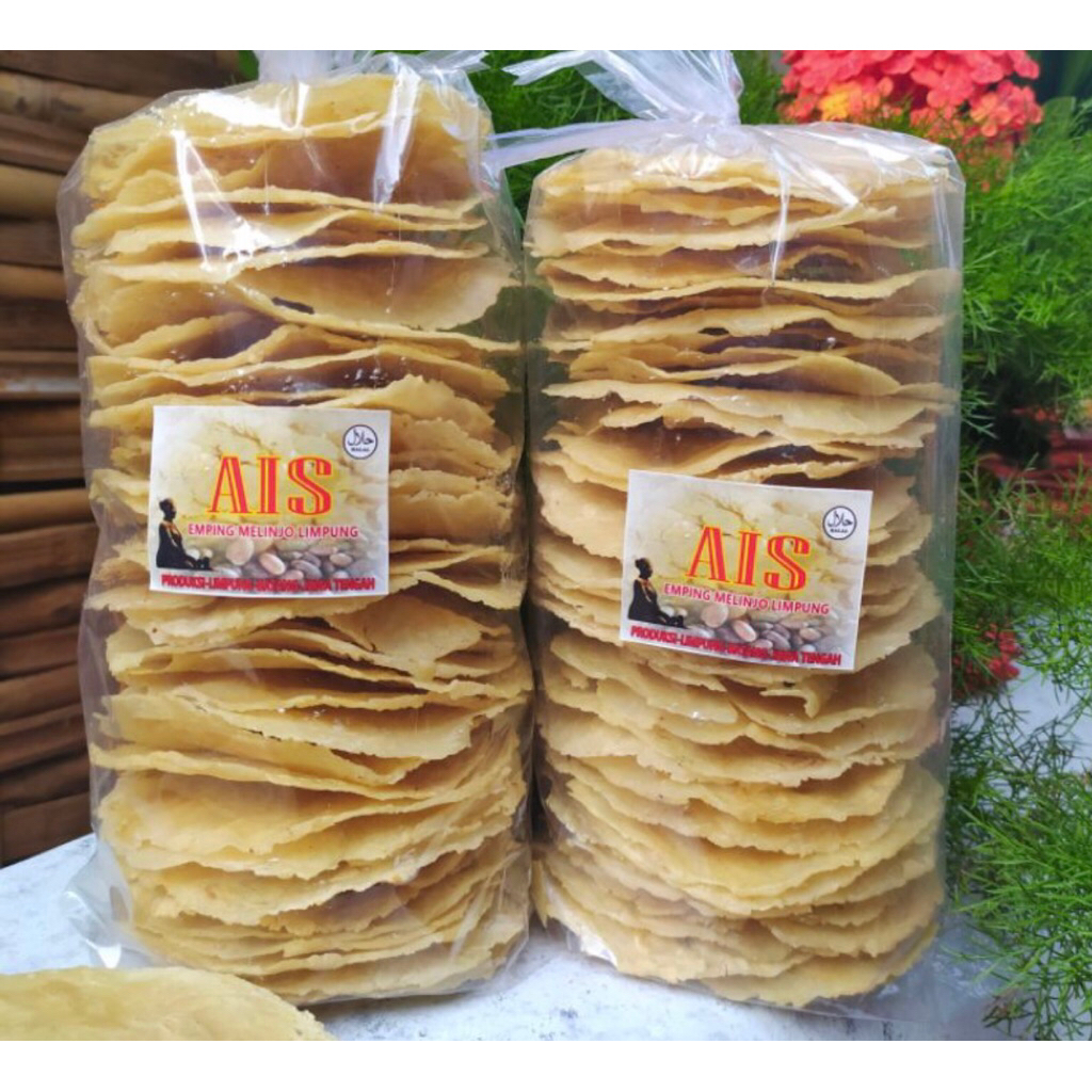 emping melnjo tutup jumbo manis 1 kg mentah