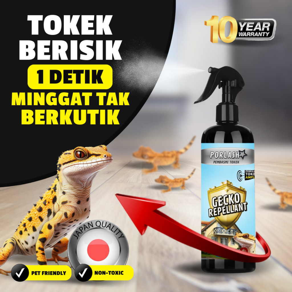 Spray Pengusir Tokek GECKO REPELLANT solusi tokek minggat spray anti tokek pembasmi tokek original