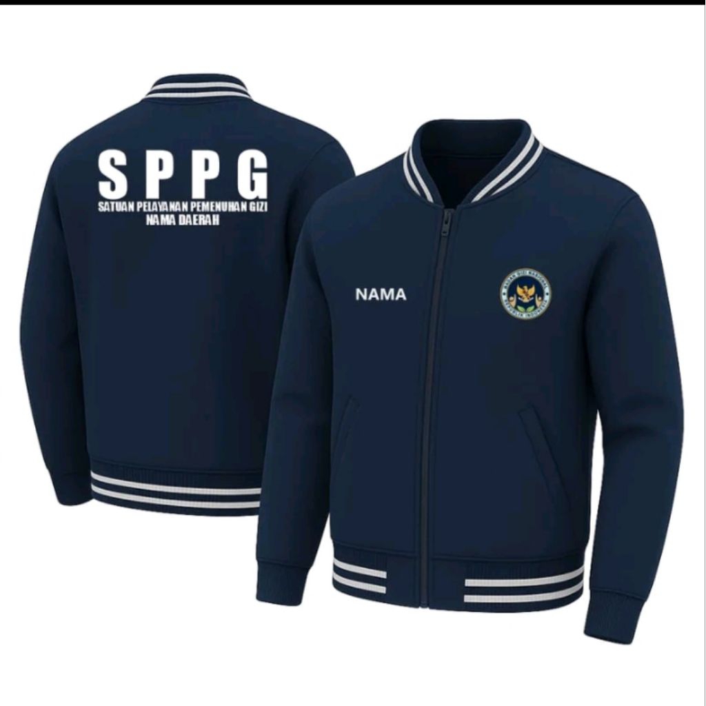 jaket varcity zipper SPPG jaket MBG program pemerintah hoodie murah