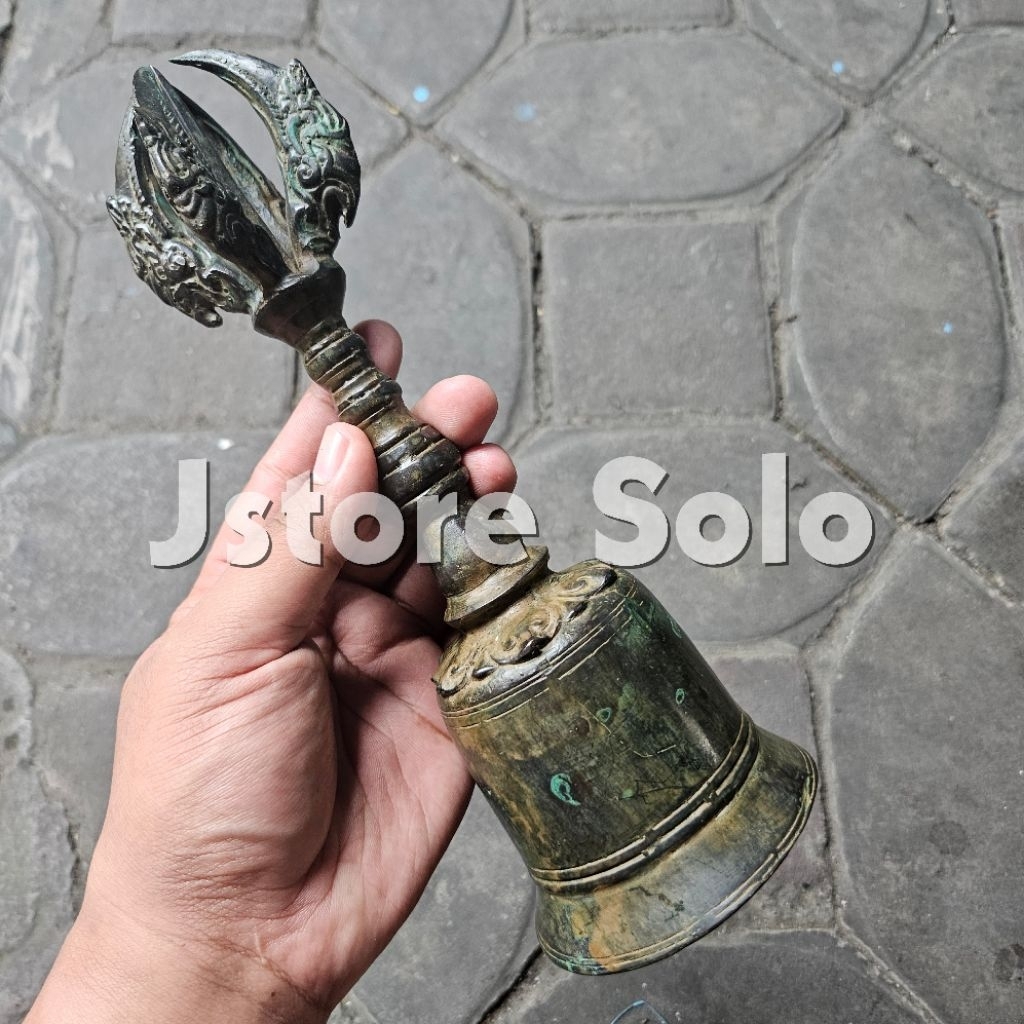 Genta Lonceng Vajra Perunggu Hitam Kode Js215