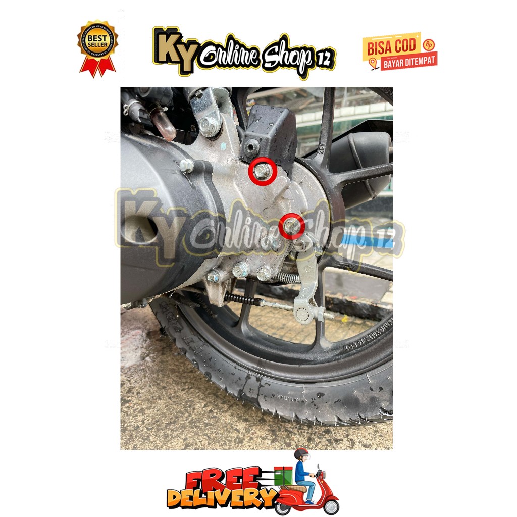 BAUT KRENGKES ATAS ( 2 BAUT ) GENIO BEAT DELUXE SCOOPY STREET NEW PRESTIGE TAHUN 2018 - 2025 CBS ISS
