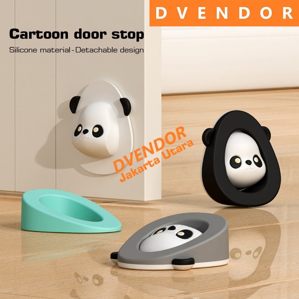 [DVENDORTOOL_01] Door Stopper Silikon 2in1 68x58x27mm | Penahan Handle Pintu Tempel Tanpa Bor dengan