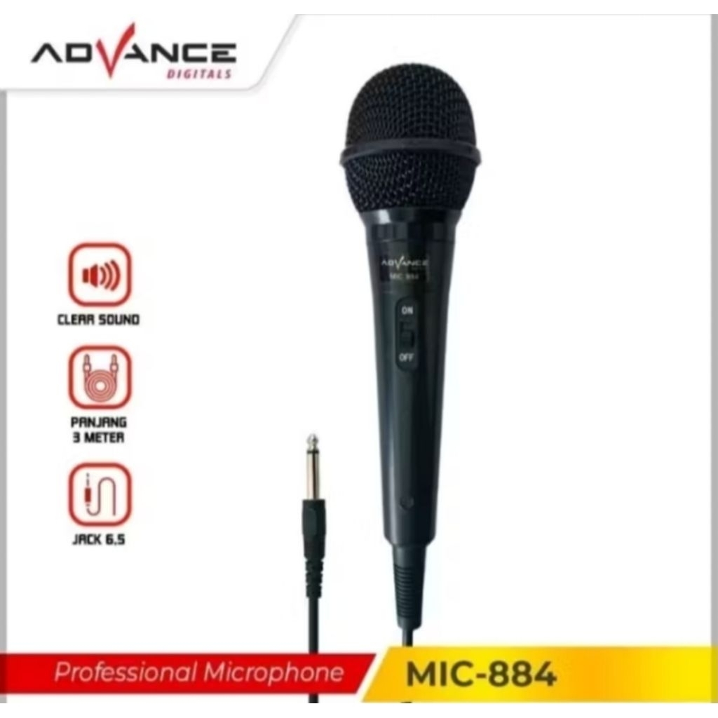 mikrofon Advance mik kabel MIC 884