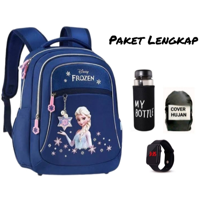 Tas frozen anak perempuan tk Tas Ransel Sekolah Anak Perempuan Tas Anak Motif Kartun Frozen Tas Anak