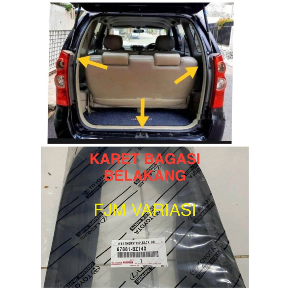 KARET PINTU BELAKANG BAGASI MOBIL UNIVERSAL TOYOTA AVANZA AGYA CALYA RUSH DAIHATSU XENIA AYLA SIGRA 