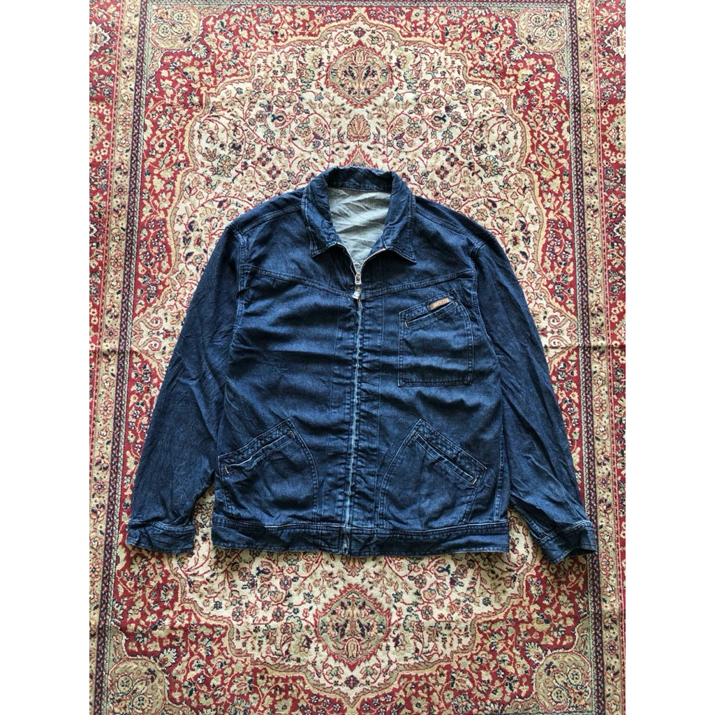 Cool red denim work jacket Vintage Denim jacket Vintage Work jacket H550