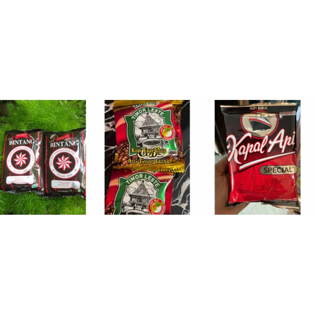 Paket 3 In 1 : (Kopi Bintang Semendo, Kopi Kapal Api Dan Kopi Expresso Timor Leste)