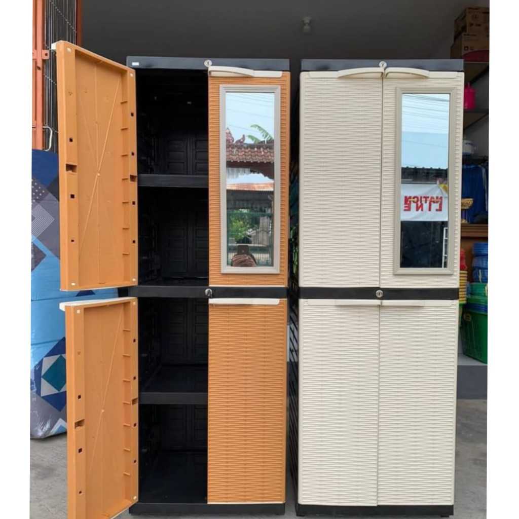 Lemari pakaian baju plastik cabinet murah tahan lama modern