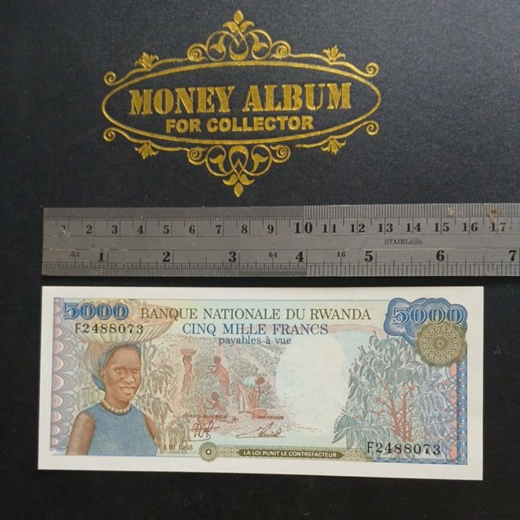 Uang Rwanda AMAFARANGA 5000 Francs UNC