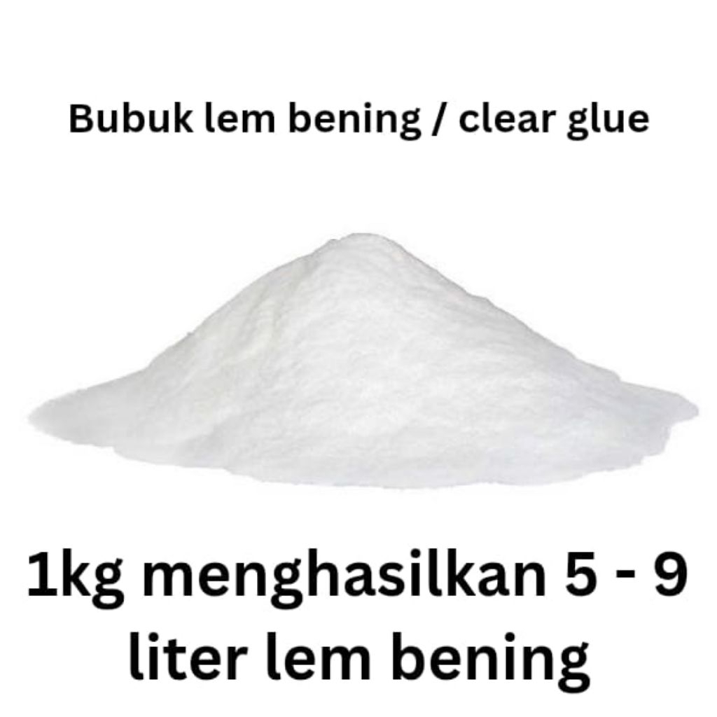 Dunia Bagus bubuk lem PVA polyvinyl alcohol bening clear glue powder bubuk PVA super bening kental