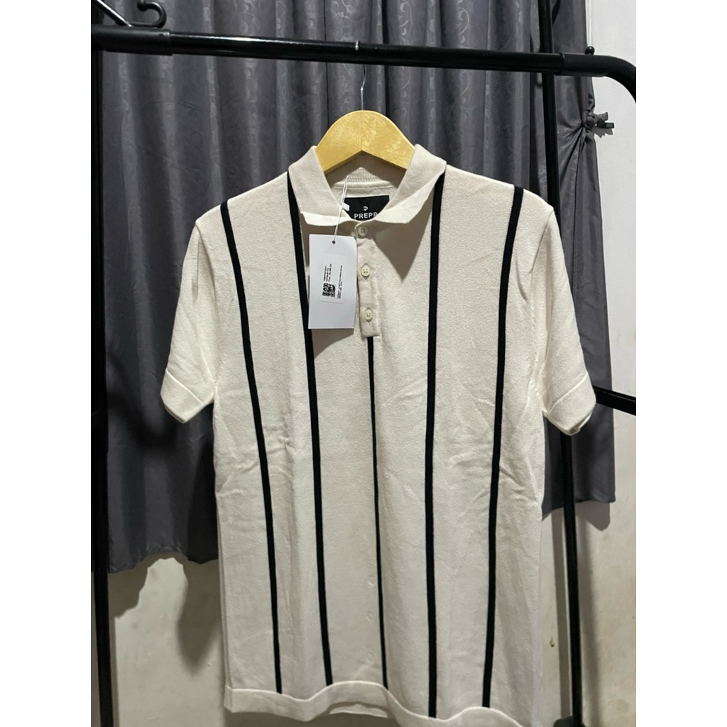 POLOSHIRT STRIPY KNIT PREPPSTUDIO