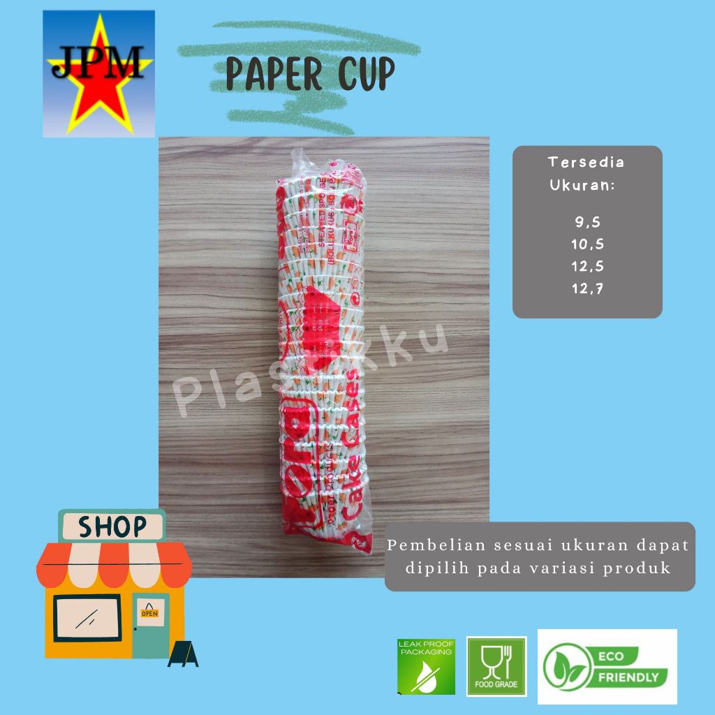 Paper Cup Fora cm FLoral Motif Random ±1000 Pcs / Cup Bolu Kukus Motif /  Alas Roti / Cup Bolu Kukus