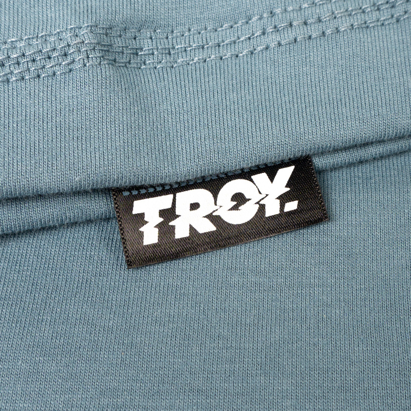 Troy Company Boxy Pocket Oversize Tshirt Mineral Blue Basic - Kaos Boxy Pocket Oversize Polos Biru Mineral BKD 2613