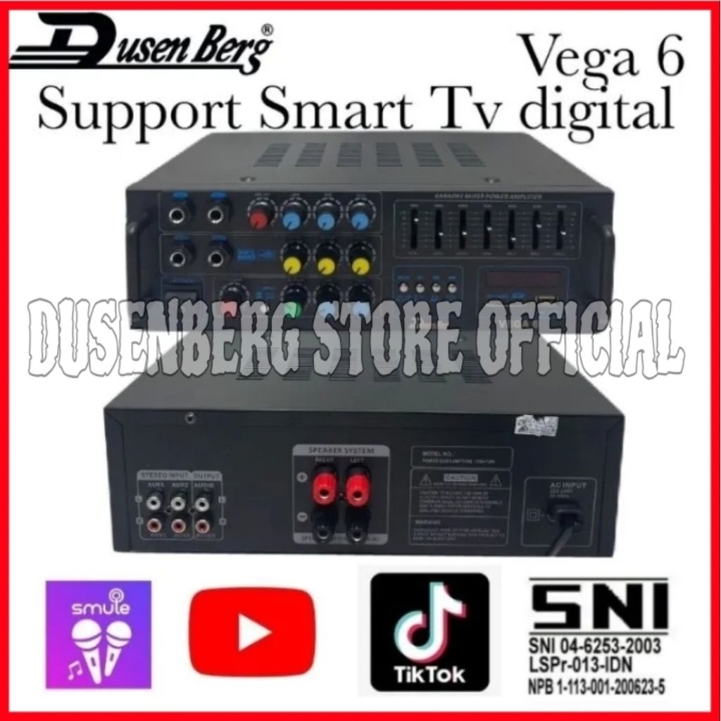 Amplifier Karaoke DUSENBERG VEGA 6 Karaoke Smart Tv Youtube Bluetooth