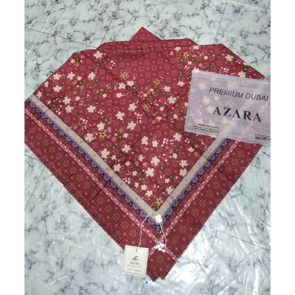 hijab segiempat motif azara premium dubai