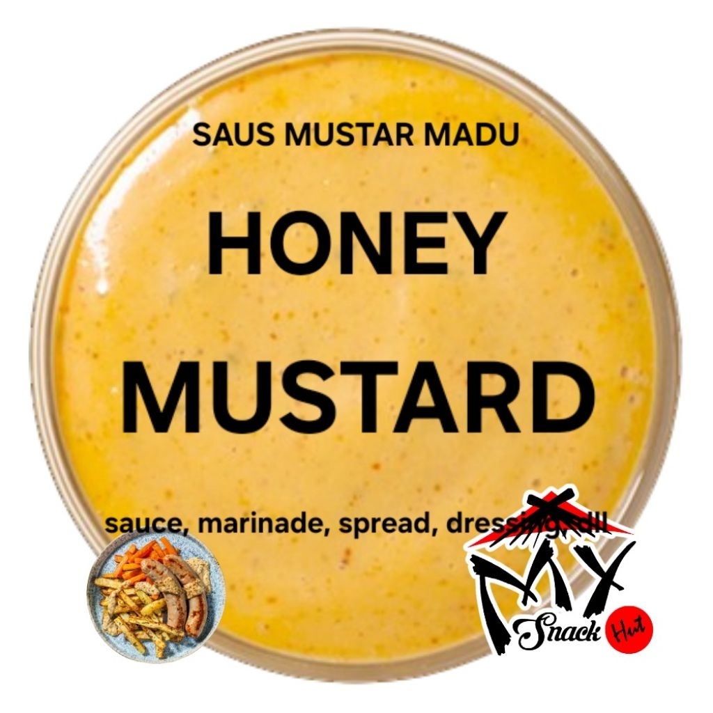 HONEY MUSTARD SAUCE 250GR SAUS SAOS SO MOSTER MUSTAR MADU YELLOW KUNING HOTDOG BURGER STEAK HALAL
