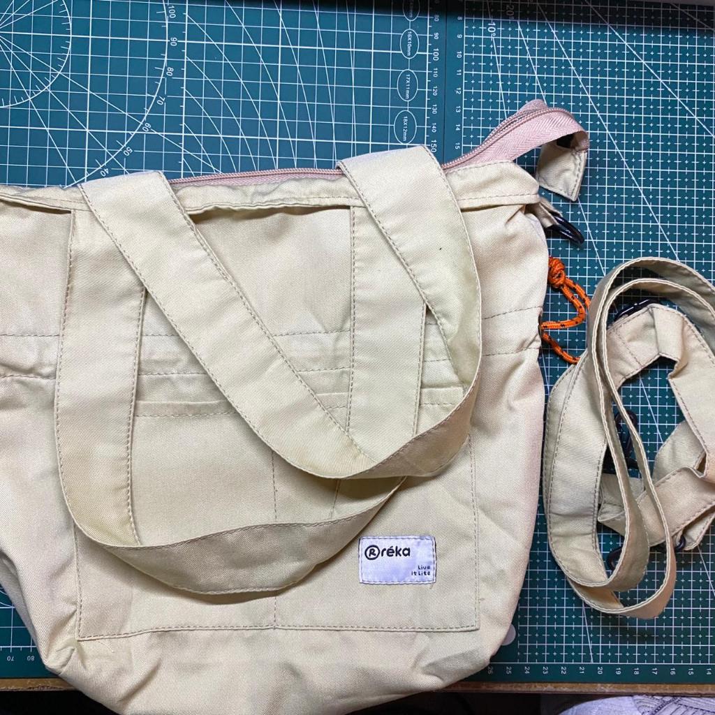Preloved REKA - BUNNY Totebag - Totebag Slingbag Mini Wanita Foldable Cream