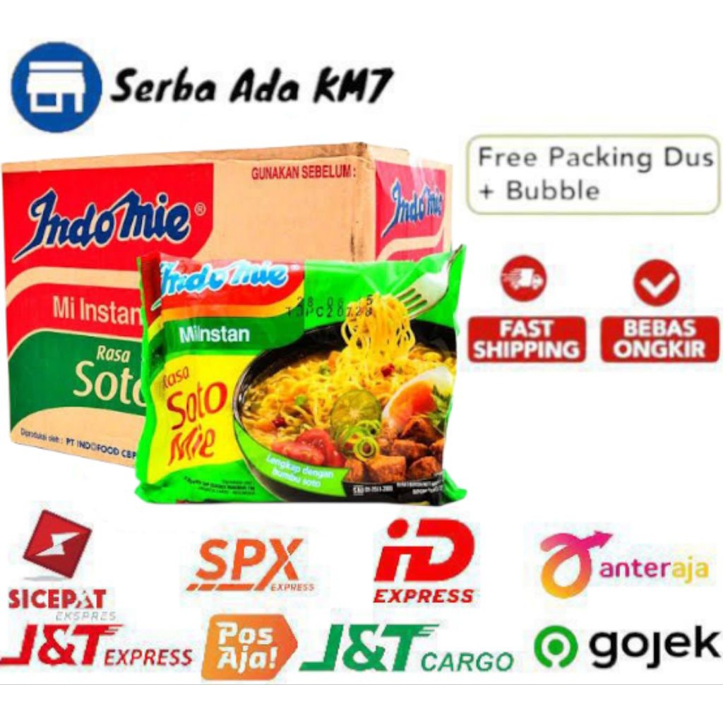 INDOMIE / INDOFOOD MIE GORENG RASA SOTO MIE 1 DUS ISI (40 PCS)