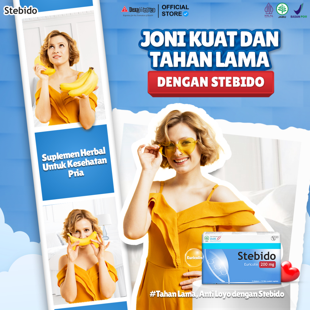 STEBIDO - Membangkitkan Percaya Diri Pria, Joni Kuat dan Tahan Lama dengan Stebido - 1 Box