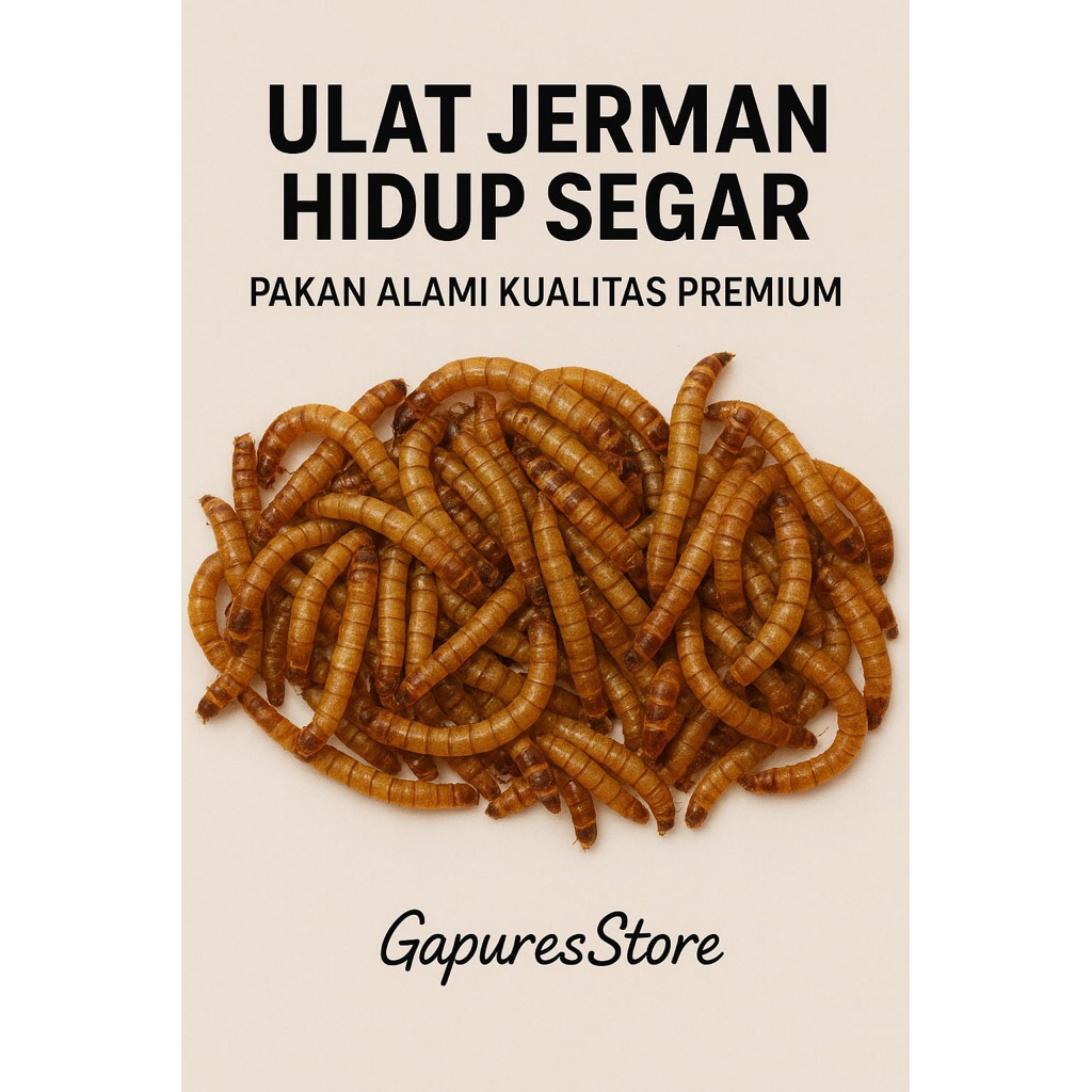Ulat jerman Hidup  500 gram bergaransi 100% + Media racikan  Buat nampung ,packing aman