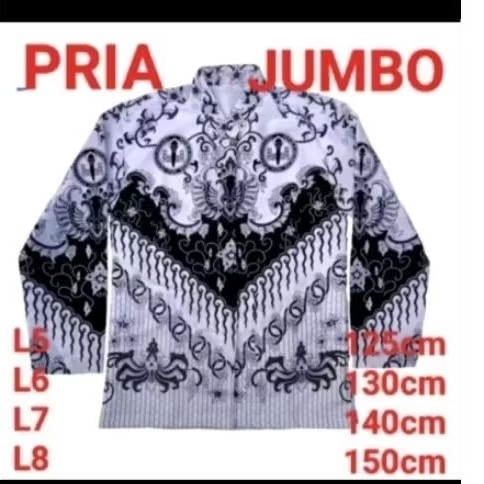 seragam baju batik pgri jumbo pria dan wanita lapis furing