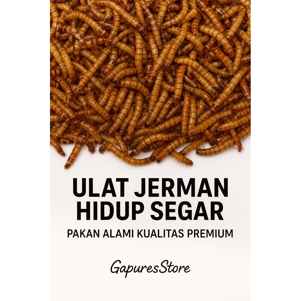 Ulat jerman Hidup 1kg bergaransi 100% + Media racikan  Buat nampung ,packing aman