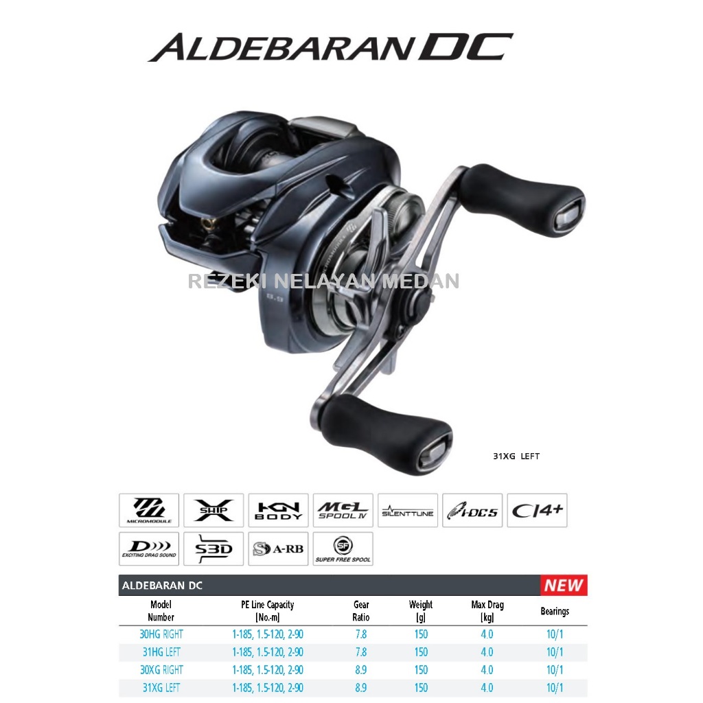 Reel Baitcasting SHIMANO Aldebaran DC 2025 | Reel BC SHIMANO DC | Garansi SHIMANO INDONESIA