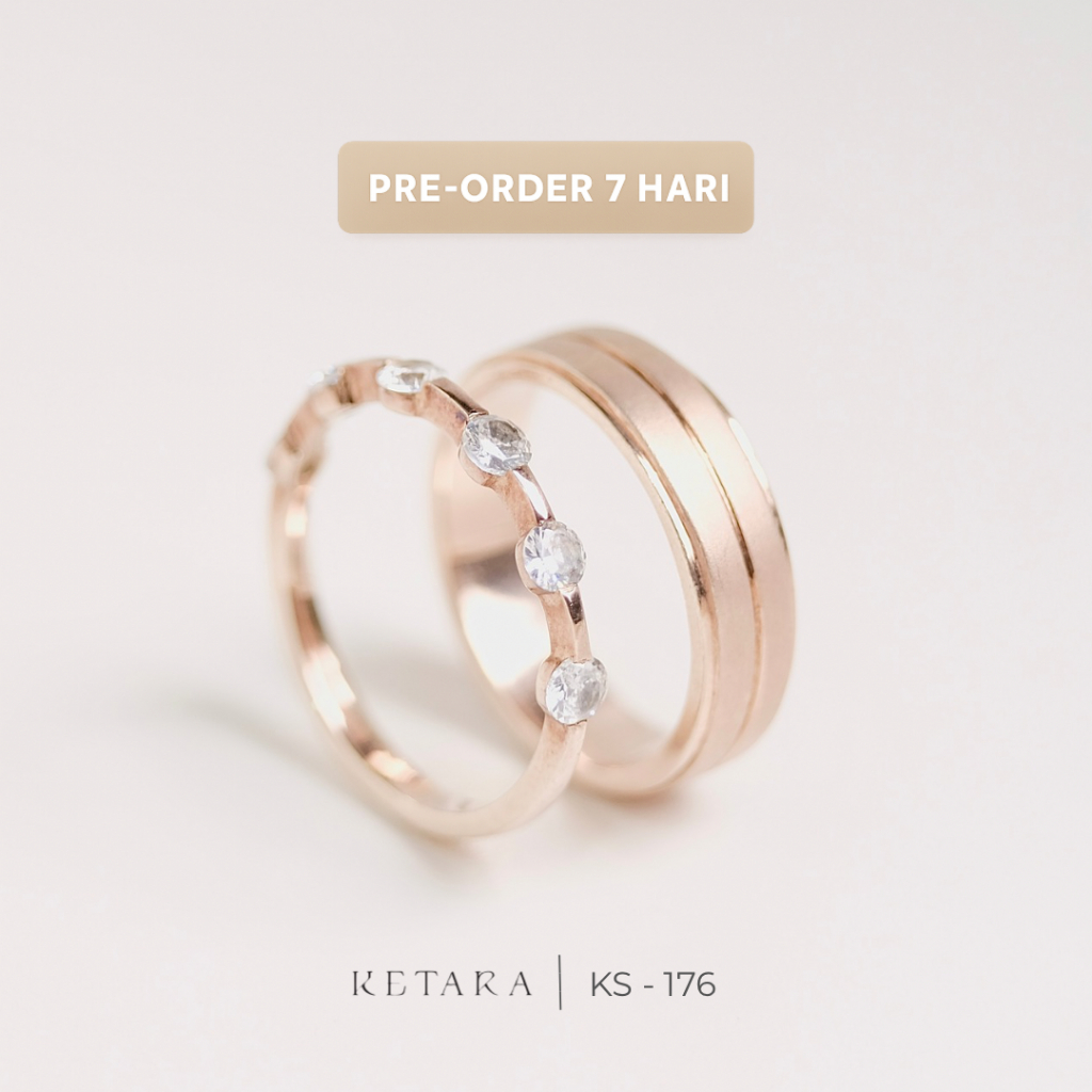 Cincin Kawin Tunangan Cincin Tunangan Cincin Couple Perak Silver Ketara Jewelry