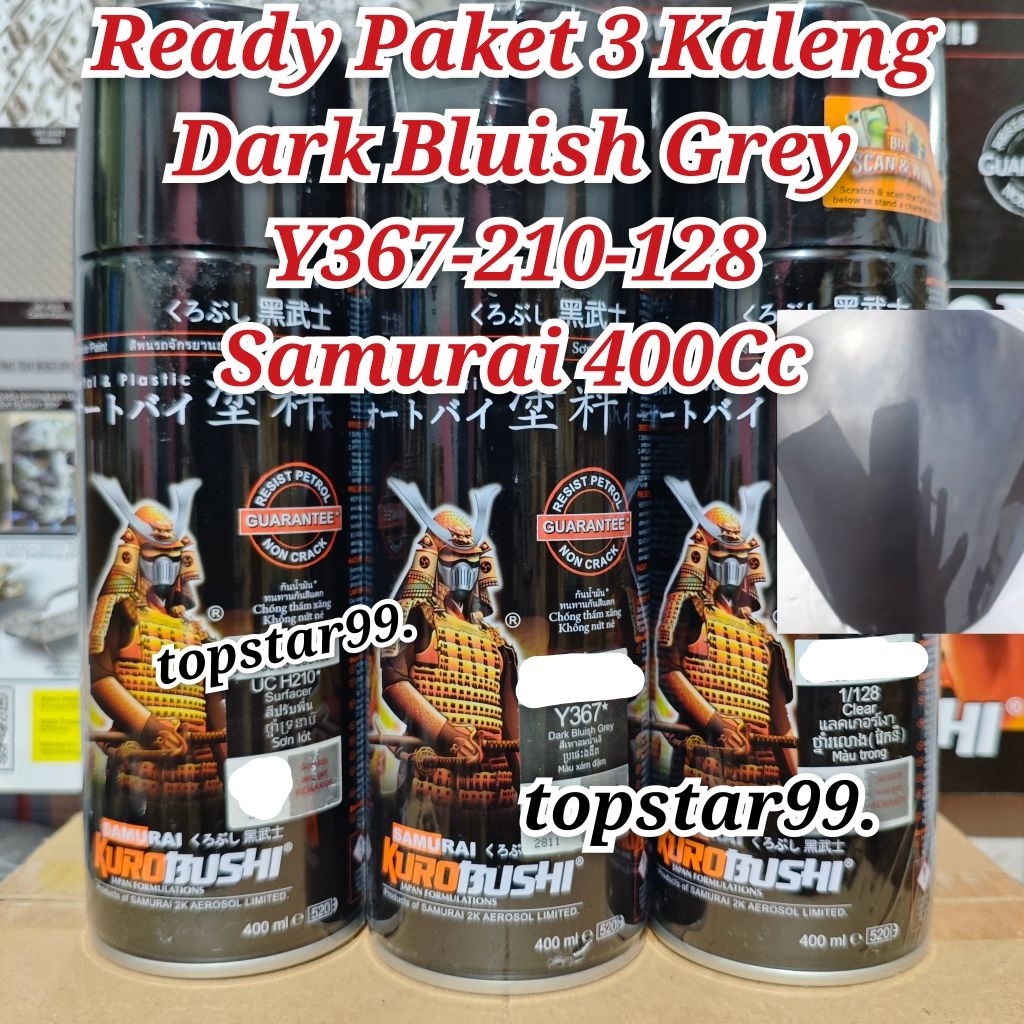 Pilok Pylox Cat Samurai Paket 3 Kaleng Dark Bluish Grey Y367 Abu Tua Metalik 367 Epoxy Surfacer UC H