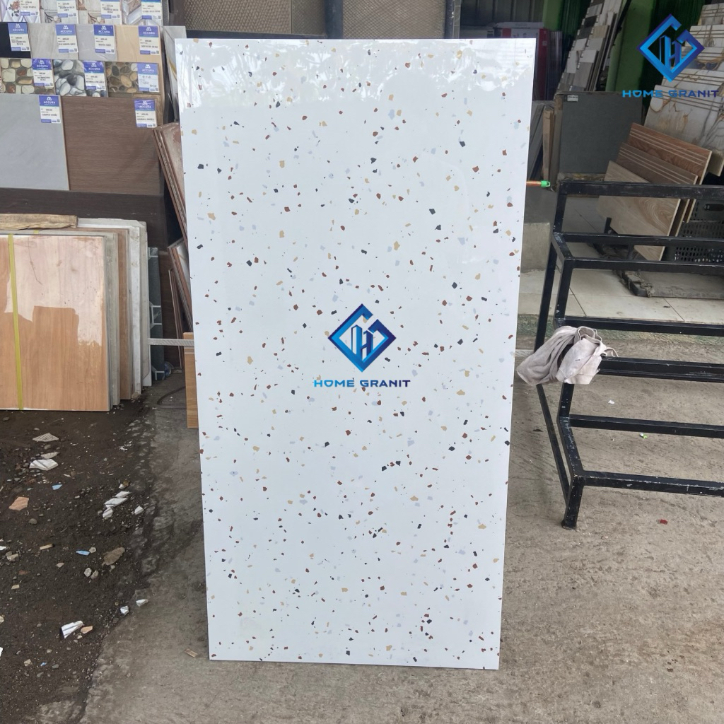 Granite Lantai 60x120 Terazzo White | Garuda | Glossy
