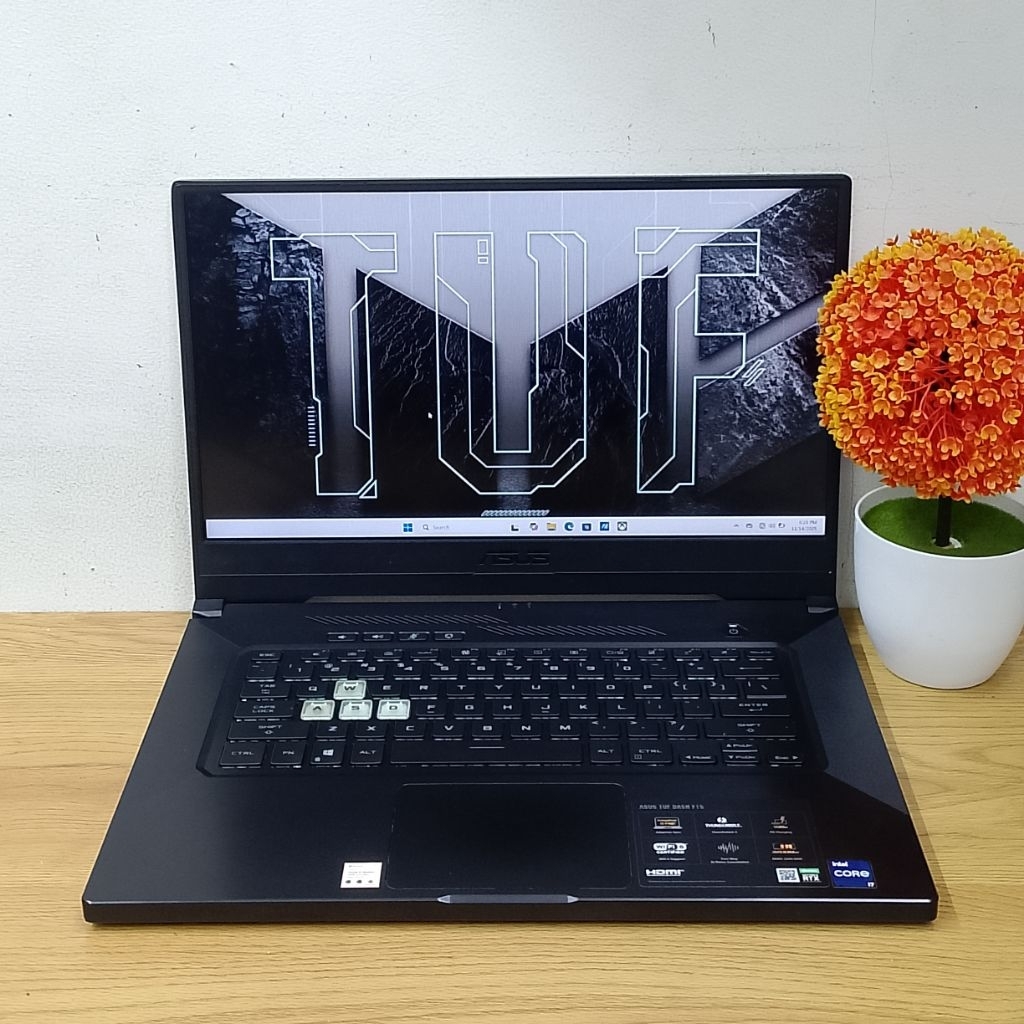 Laptop Second ASUS TUF DASH F15 FX516PC Intel Core i7 Gen12 Vga RTX 3060 (6GB) Ram 16GB/SSD 512GB