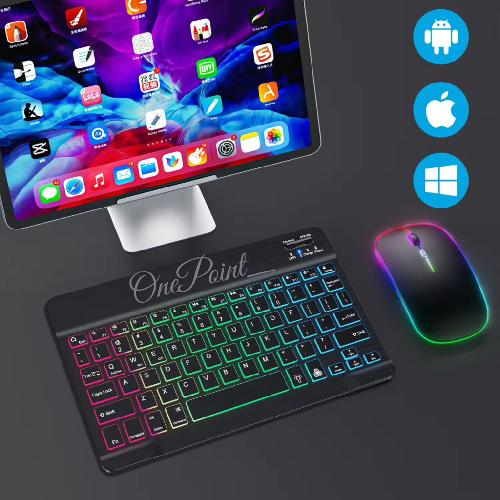 Keyboard Ipad Keyboard wireless tablet RGB / Wireless keyboar  tablet ipad 10 Inch Backlit Backlight