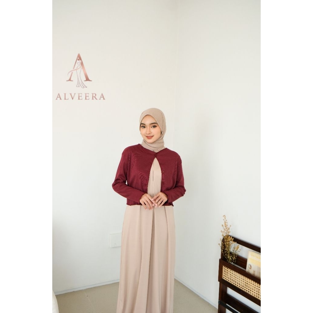 ALVEERA | Nami Cardigan - Cardigan Crop | cardigan Premium | outer kancing Top Muslim Wanita Kardiga