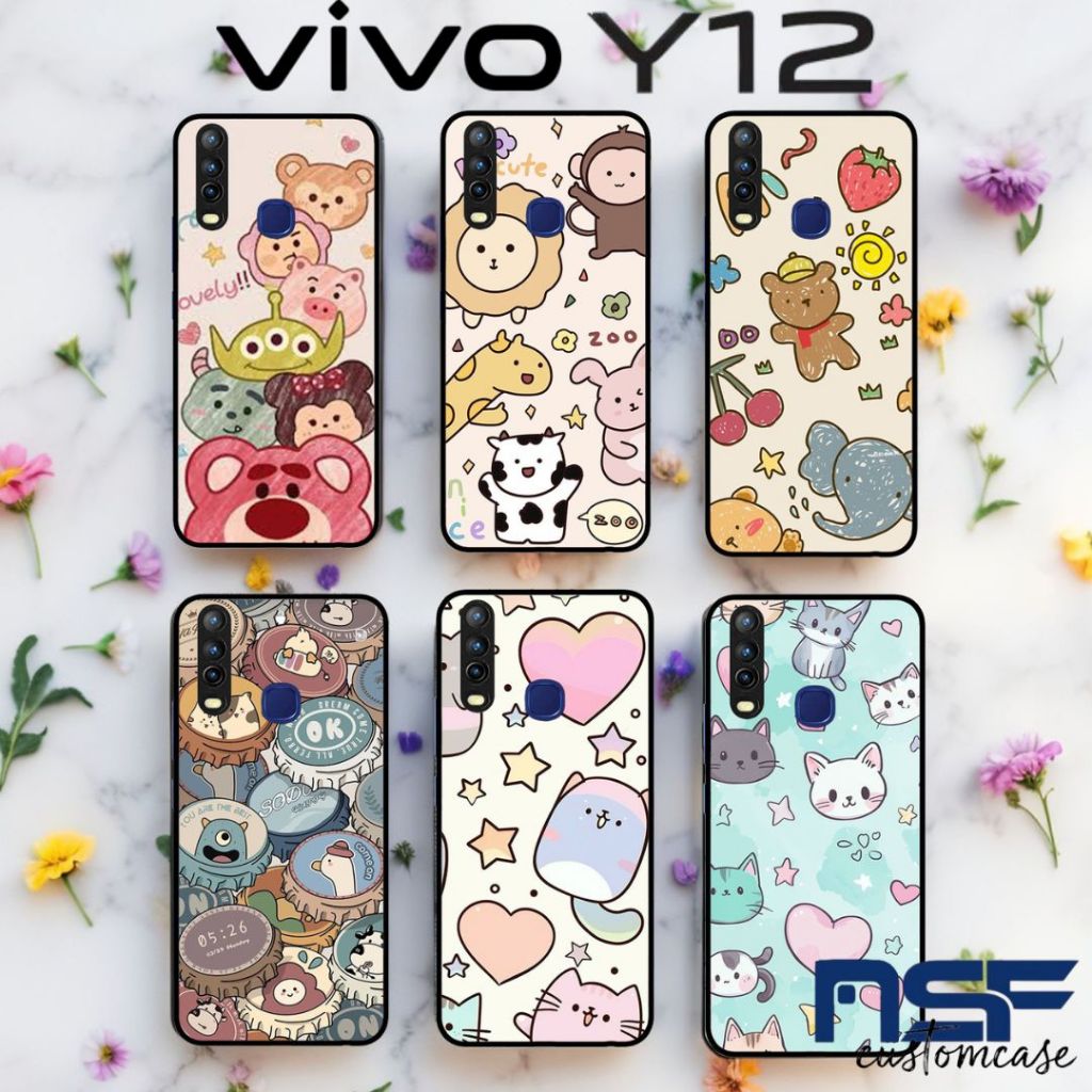 Softcase vivo y12 / Kesing hp vivo y 12 gambar lucu silicone silikon hp y12 vivo premium gambar bagu