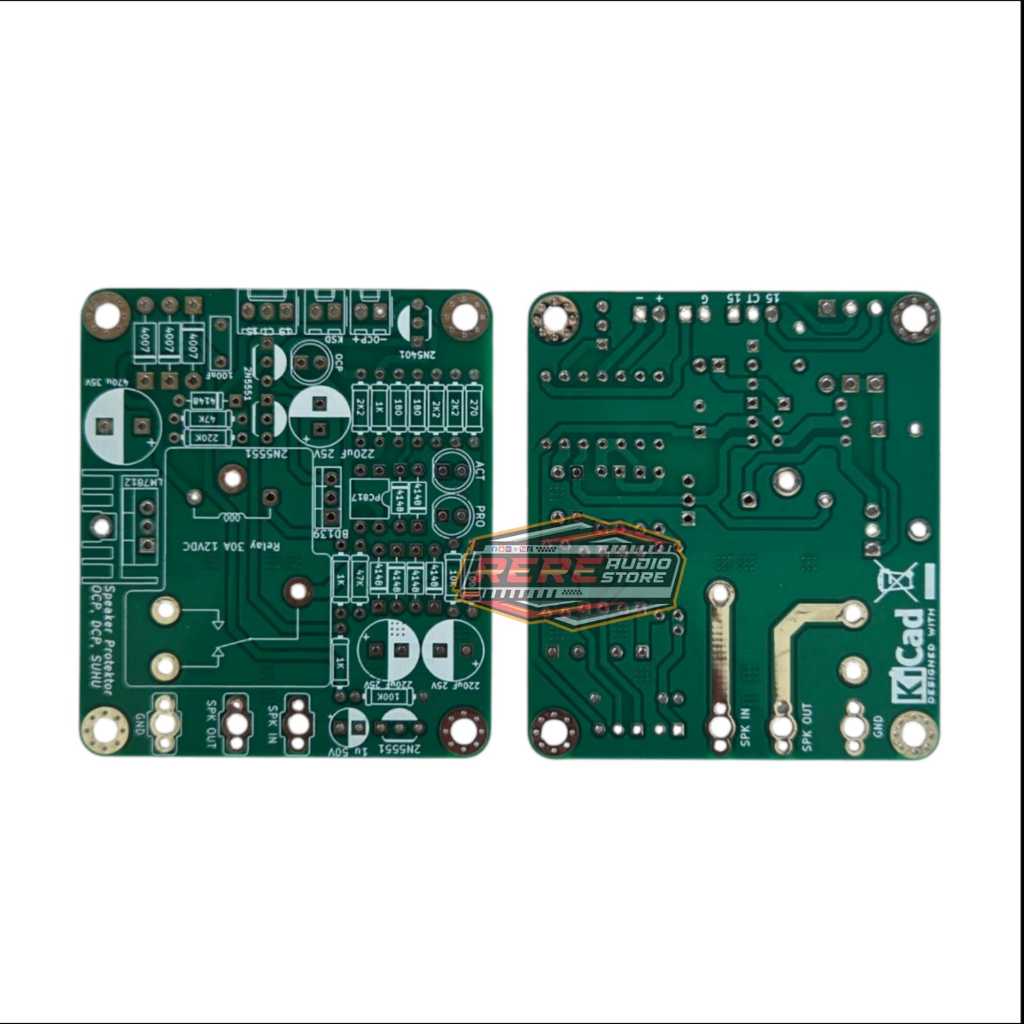 PCB Protek Speaker OCP DCP Suhu / Speaker Protektor OCP+DCP+ Stereo Double Layer FR4 Fiberglass