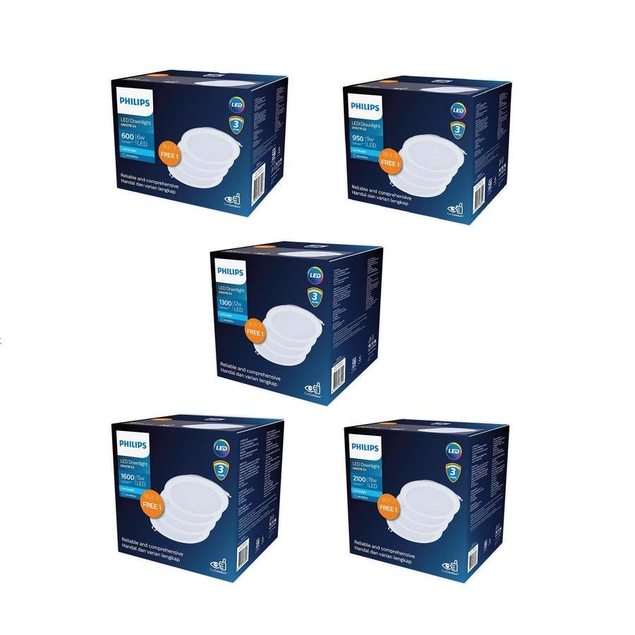 PAKET LAMPU LED DOWNLIGHT PHILIPS ESSENTIAL SMART BRIGHT MULTIPACK DN027B G3 6W 9W 12W 15W 19W PANEL