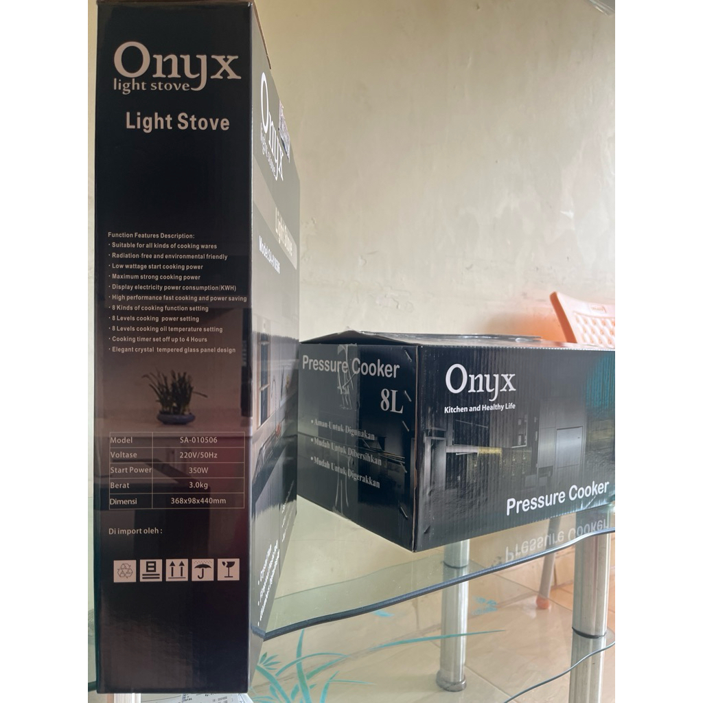 JUAL Kompor Listrik ONYX LIGHT STOVE DAN PRESSURE COOKER