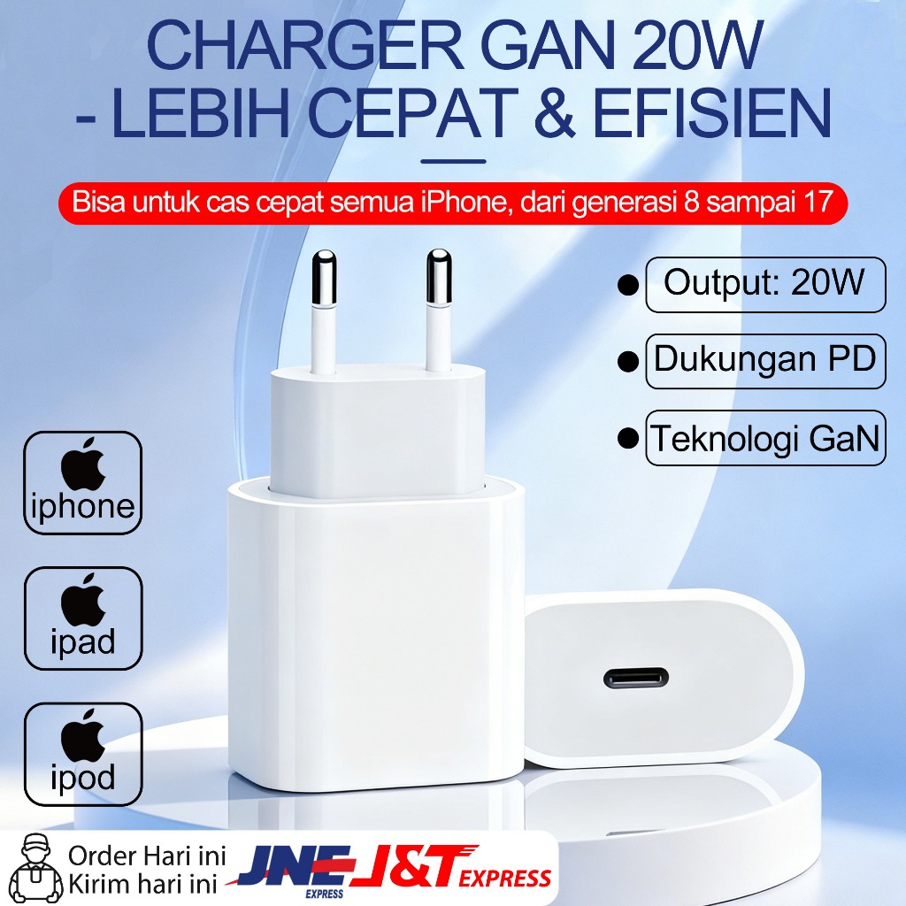 Kabel Apple Type C to Lightning ORIGINAL - Fast Charging 20W/35W - Untuk iPhone 8/11/12/13/14 iPad A