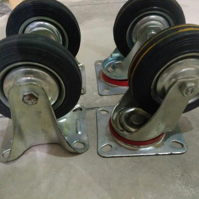 RODA TROLI KARET 4 INCH RODA KARET 4 INCH SET