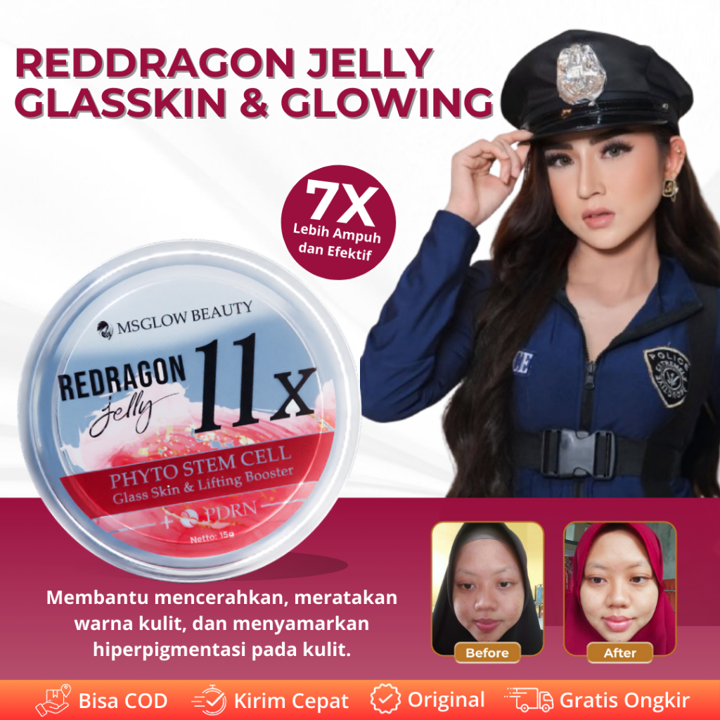 MS Glow Red Dragon Jelly Original BPOM Krim Pemutih Wajah Red Jelly MS Glow Ampuh Memutihkan Wajah