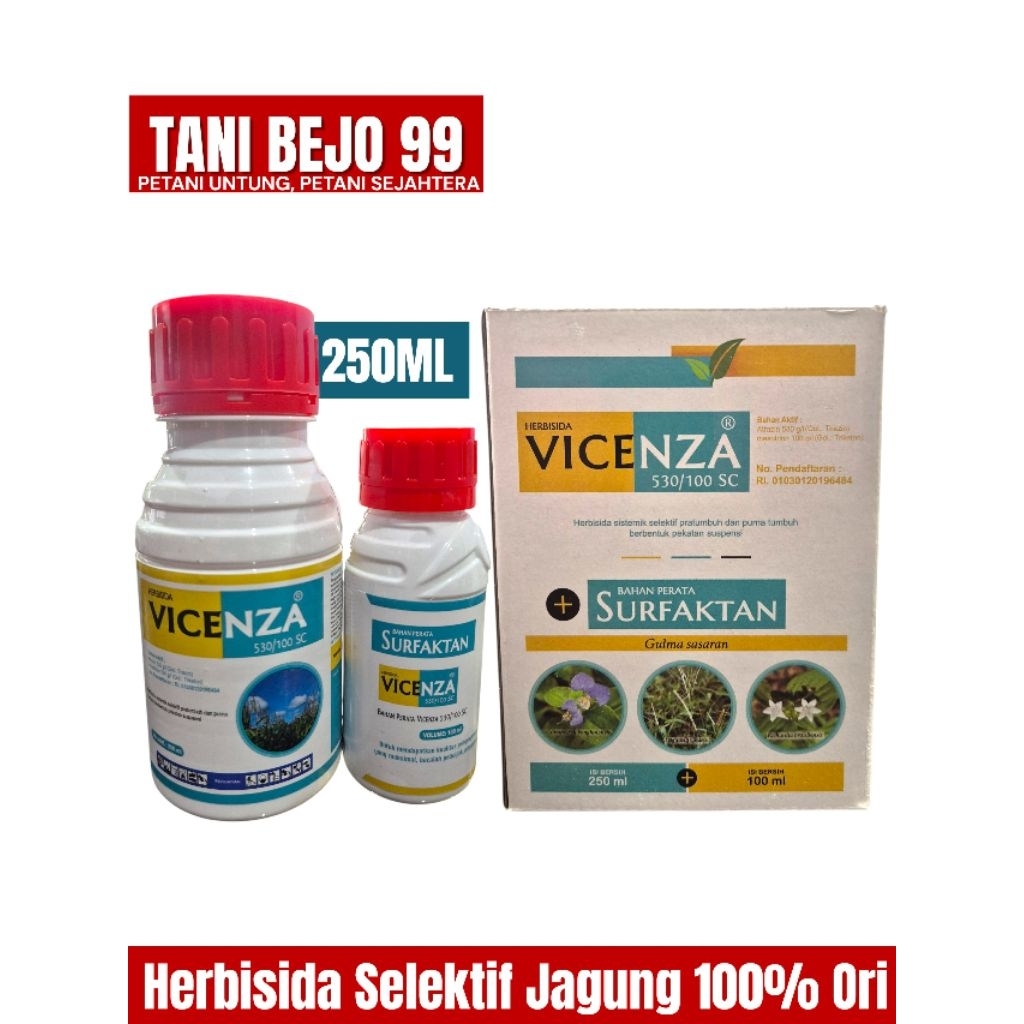 Herbisida Selektif Jagung Vicenza 250 ml Pembasmi Rumput dipertanaman Jagung | Aman