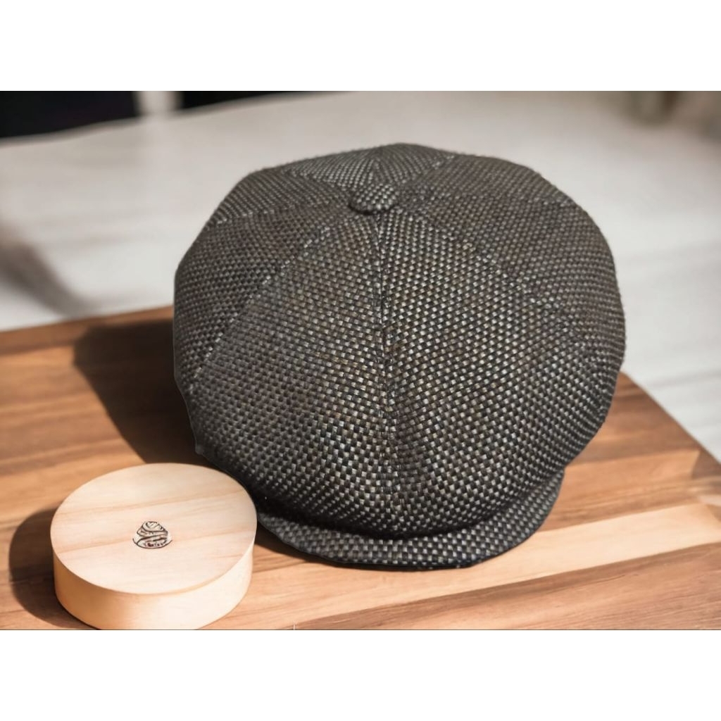 Topi Klasik Pria Dewasa Warna Hitam Ukuran Jumbo XXL 62 CM Jahitan Rapi