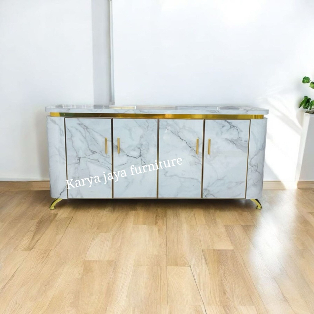 bufet tv hpl minimalis uk 160 cm