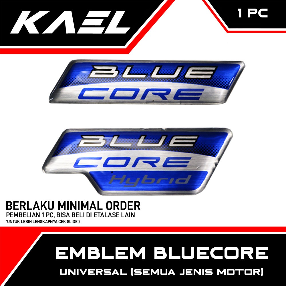 GROSIR Emblem Bluecore Universal Semua Jenis Motor Mio M3 & Mio S & Fino 125 & Soul GT & NMAX & Aero