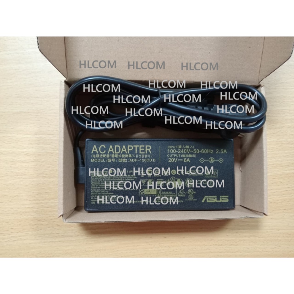 ORIGINAL Adaptor/Charger Asus A17-120P2A ADP-120CD B ADP-120VH B PA-1121-28 20V 6A 120W DC 4.5*3.0MM