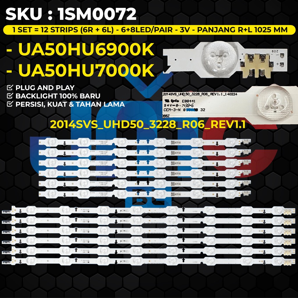 Backlight TV SAMSUNG 50 Inch UA50HU6900 UA50HU7000 2014SVS_UHD50_3228_R06_REV1.1