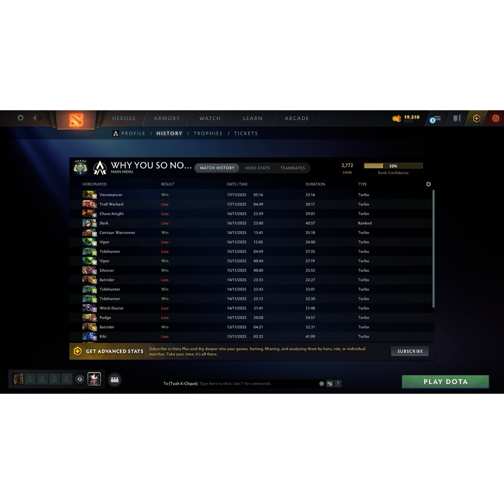 ID Dota 2 Rank Archon 5 MMR 27++