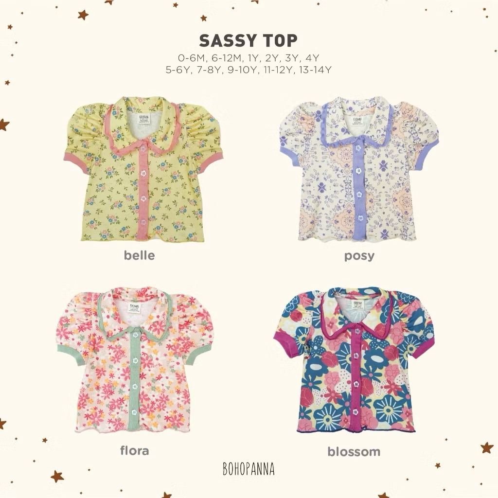BOHOPANNA - SASSY TOP - Atasan Anak Perempuan