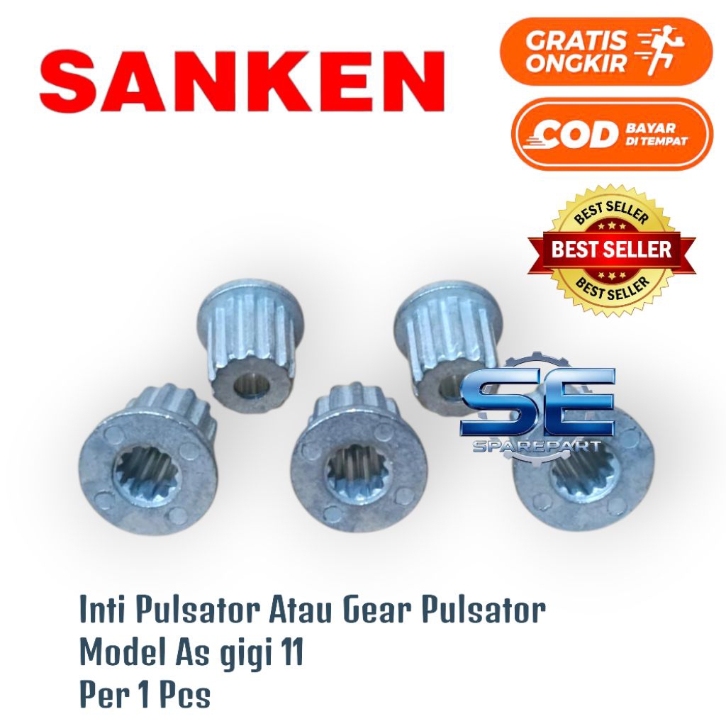 INTI / GEAR PULSATOR MESIN CUCI SANKEN GIGI 11 QUALITY
